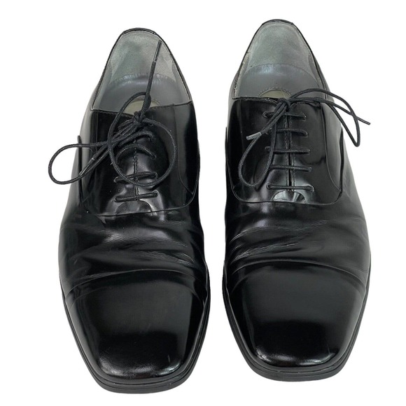 Kenneth Cole New York Mens Shoes Size 9.5 M Silver Technology Black Oxfords - Picture 3 of 11